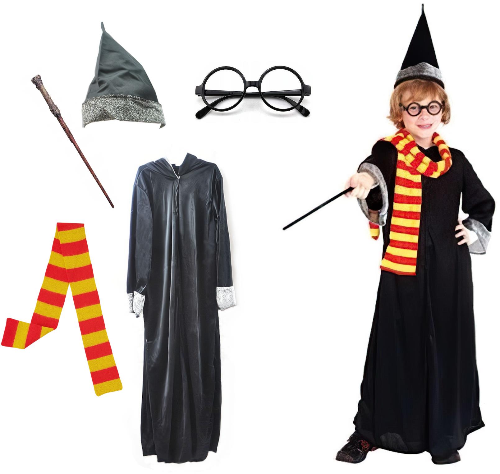 FunCo Detský kostým Harry Potter s doplnkami 134 – 146 XL