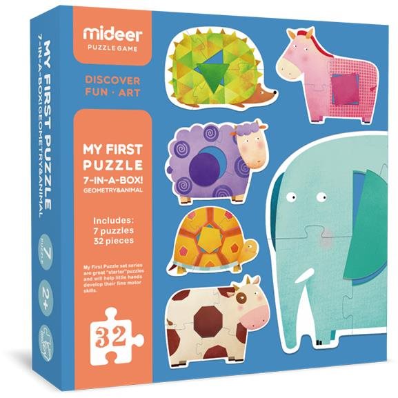 Mideer Moje prvé puzzle – Geometria a zvieratá