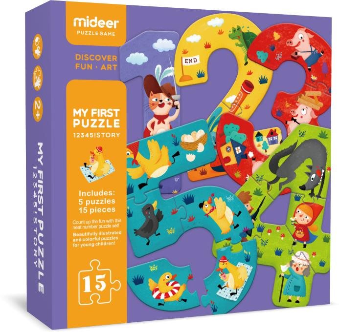 Mideer Moje prvé puzzle – 12345 s príbehom