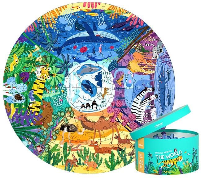 Mideer kulaté puzzle - Zvířata celého světa