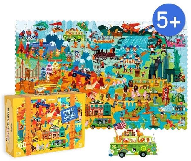 Mideer puzzle set cesty okolo sveta – Severná Amerika