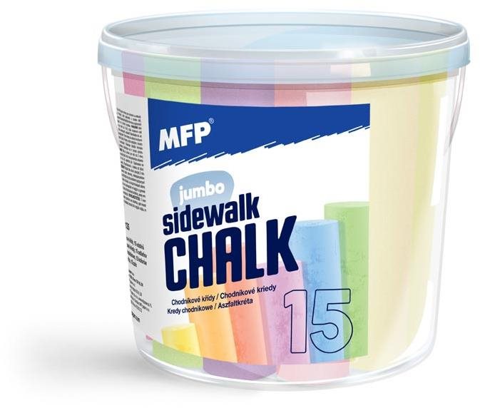 MFP Kriedy M chodníkové okrúhle 15 ks mix farieb – vedierko