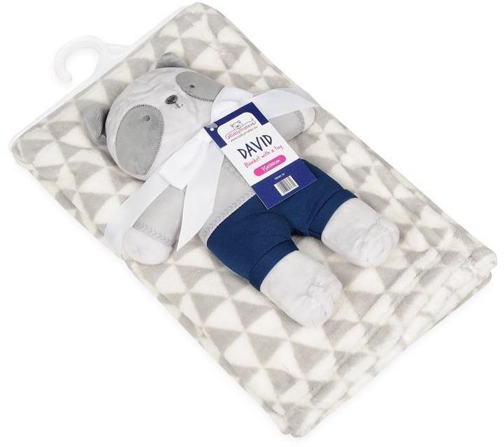 BABYMATEX Deka s hračkou Panda Grey 75 × 100 cm