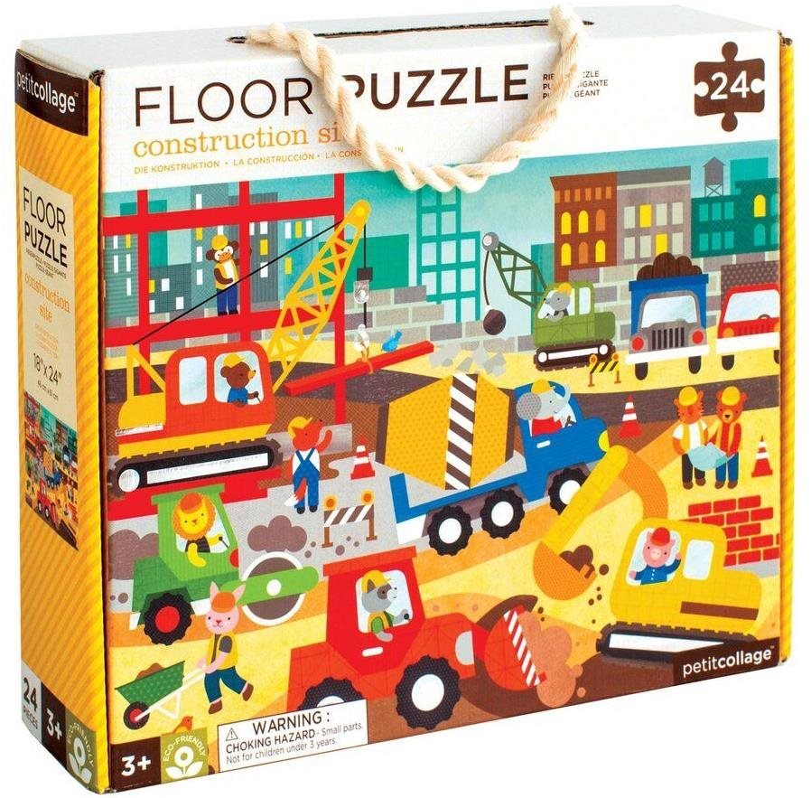 Petit Collage Podlahové puzzle stavba v meste