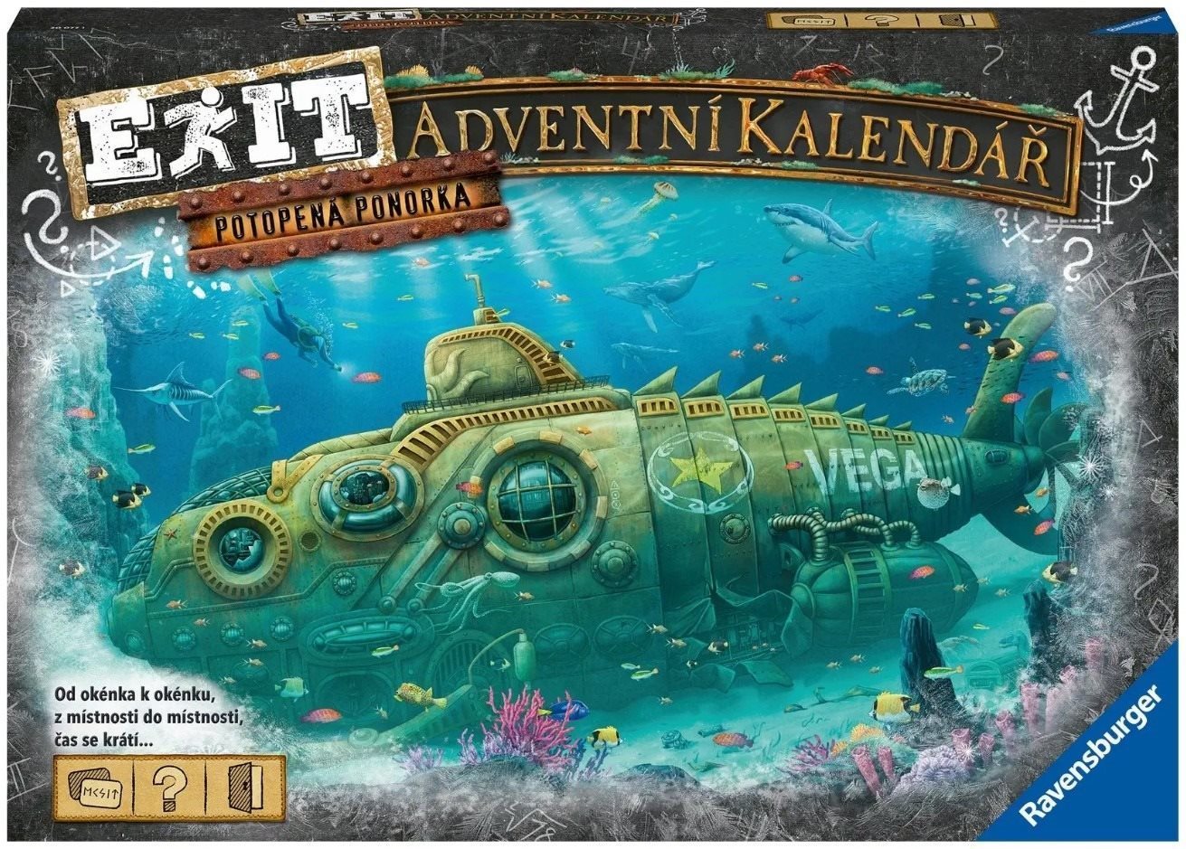 Ravensburger Kreatívne a výtvarné hračky 200771 EXIT Adventný kalendár Ponorka