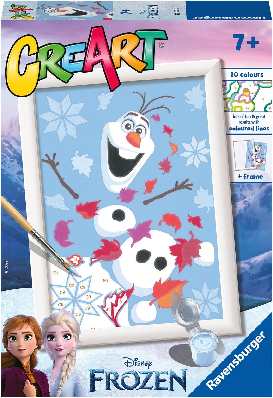 Ravensburger Kreatívne a výtvarné hračky 202225 CreArt Disney: Ľadové kráľovstvo: Rozosmiaty Olaf