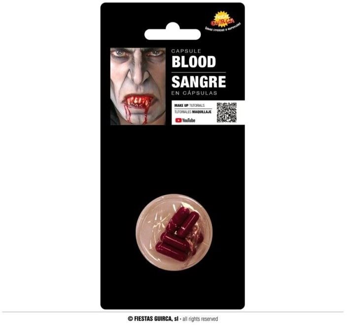 Krvné kapsuly – halloween – 6 ks