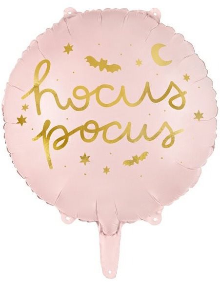 Fóliový balónik hocus pocus – ružový – halloween – čarodejnica – 45 cm