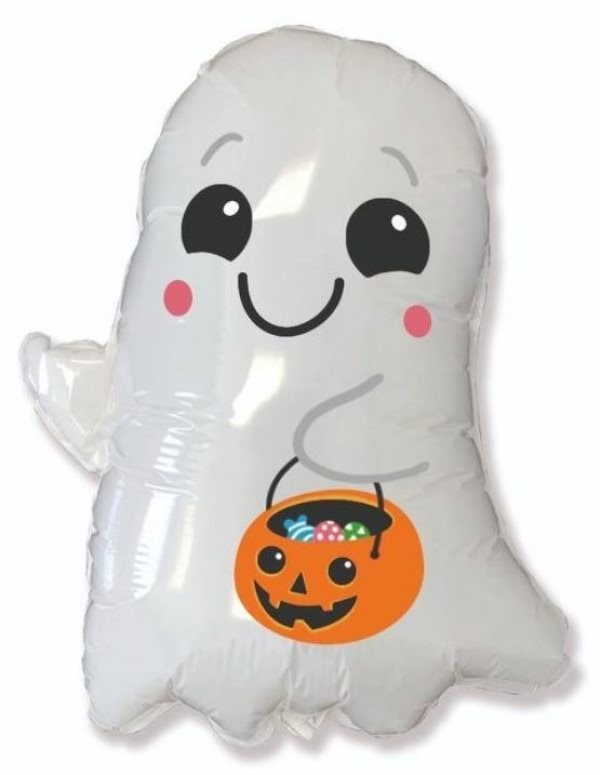 Fóliový balónik duch s dyňou – Halloween – 90 cm
