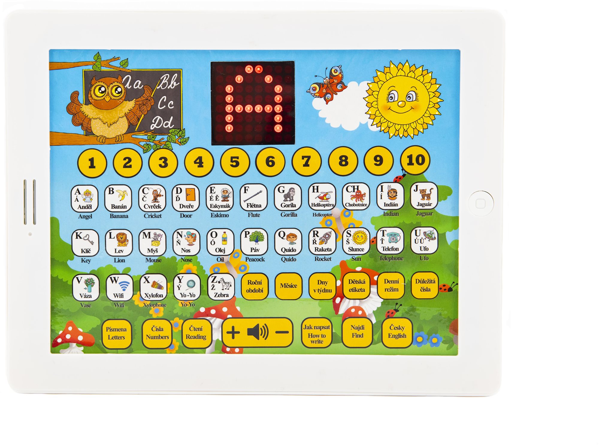 Teddies Náučný tablet Múdre Sovy dvojjazyčný
