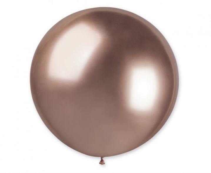 Balóniky chrómované 5 ks ružovo-zlaté (rose gold) lesklé – 80 cm
