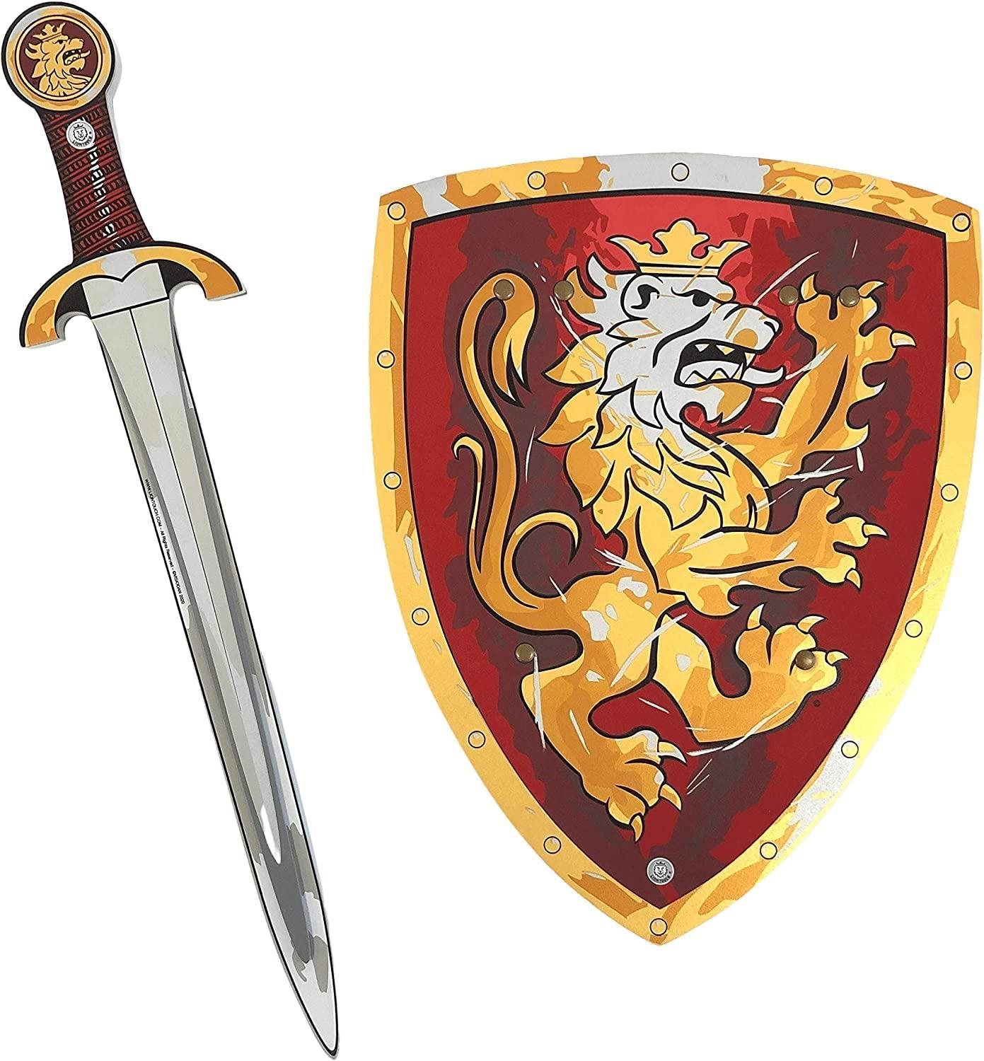 Liontouch Rytiersky set, červený – Meč a štít