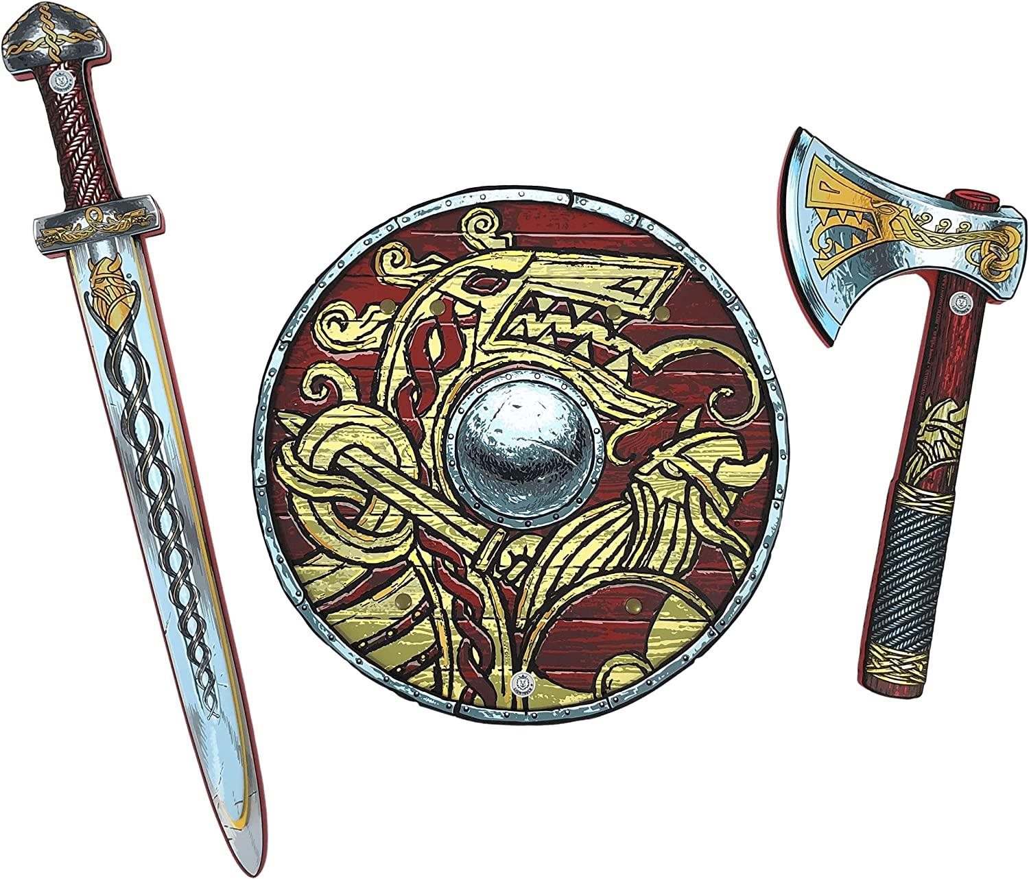 Liontouch Vikingský set – Meč, štít a sekera
