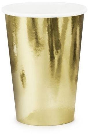 Papierové tégliky, zlaté, 220 ml, 6 ks