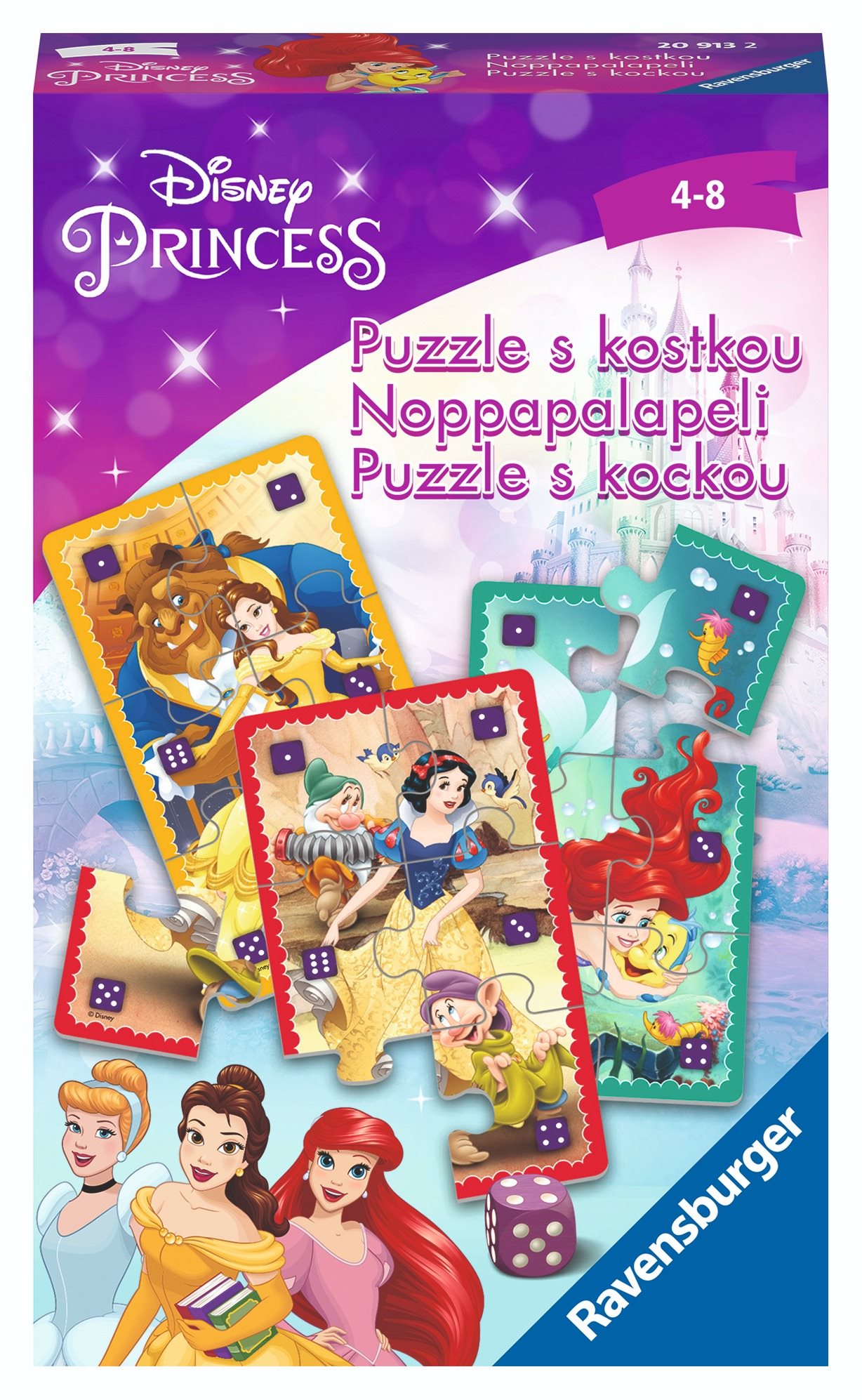 Ravensburger 209132 Disney Princess: Puzzle hra s kockou
