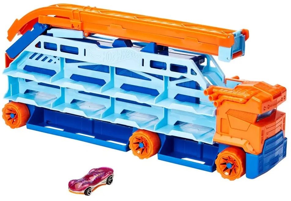 Hot Wheels Ťahač s vysokou dráhou
