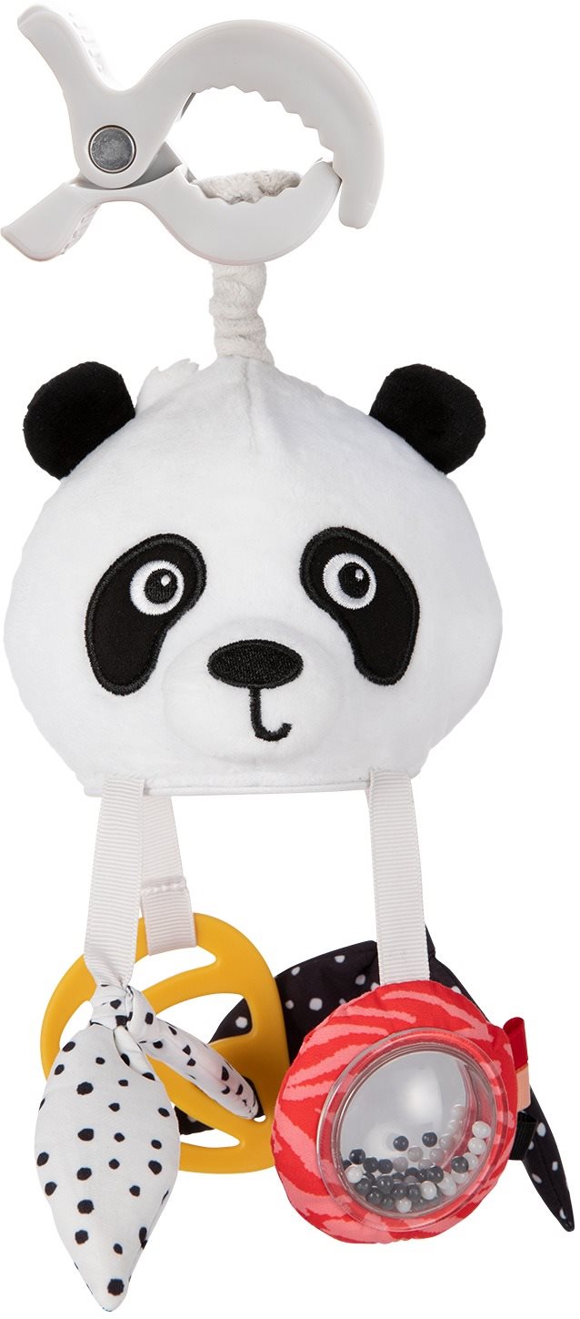 Canpol babies Senzorická závěsná cestovní hračka Panda s klipem BabiesBoo