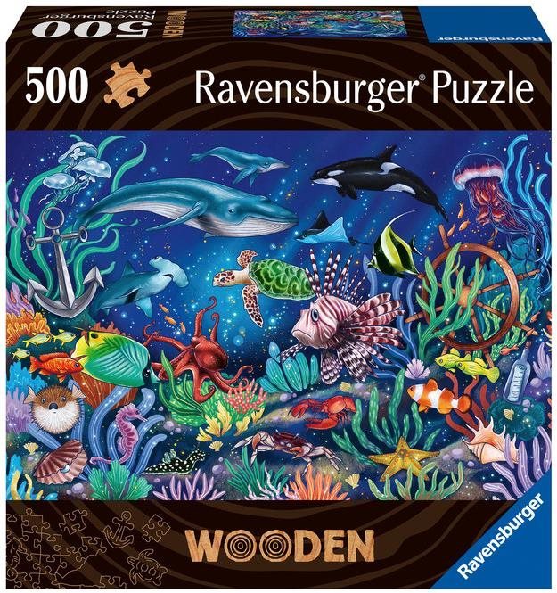 Ravensburger Puzzle 175154 Drevené Puzzle Podmorský Svet 500 Dielikov