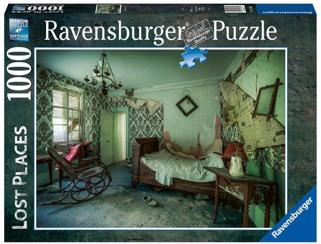 Ravensburger Puzzle 173600 Stratené miesta: Zelená Spálňa 1000 Dielikov