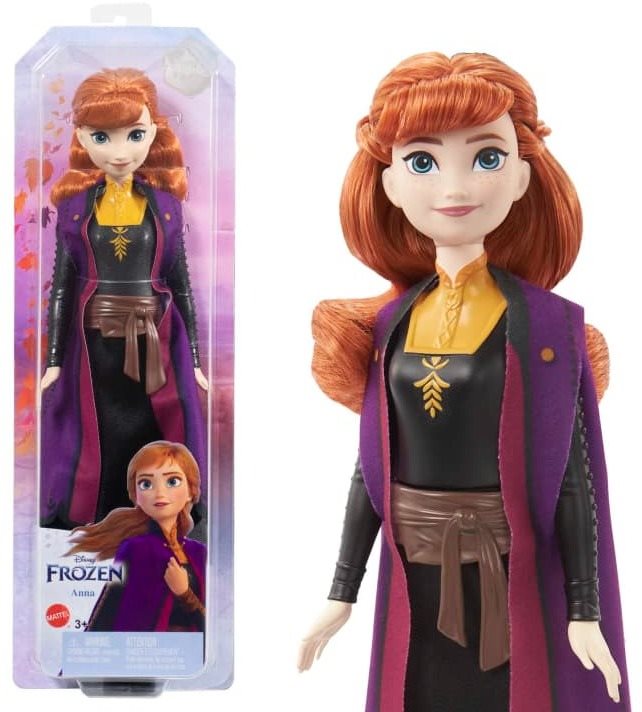 Frozen Bábika – Anna V Čierno-Oranžových Šatách