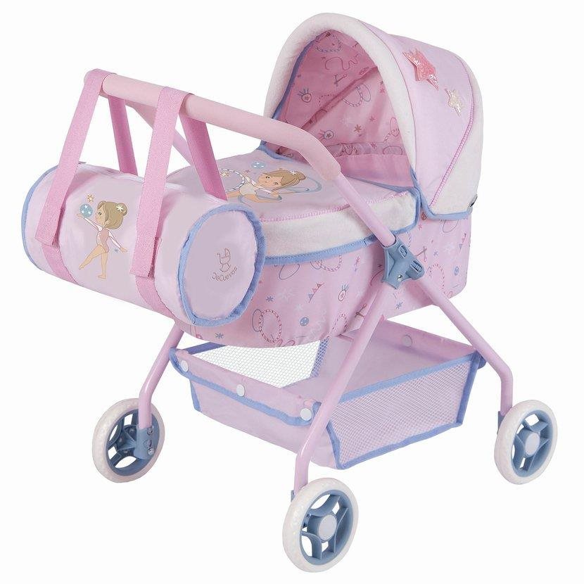 DeCuevas 86051 Môj prvý kočík pre bábiky s taškou GALA 2023 – 56 cm