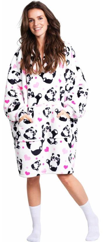 Cozy Noxxiez Panda – hrejivá televízna mikinová deka pre teenagerov a dospelých