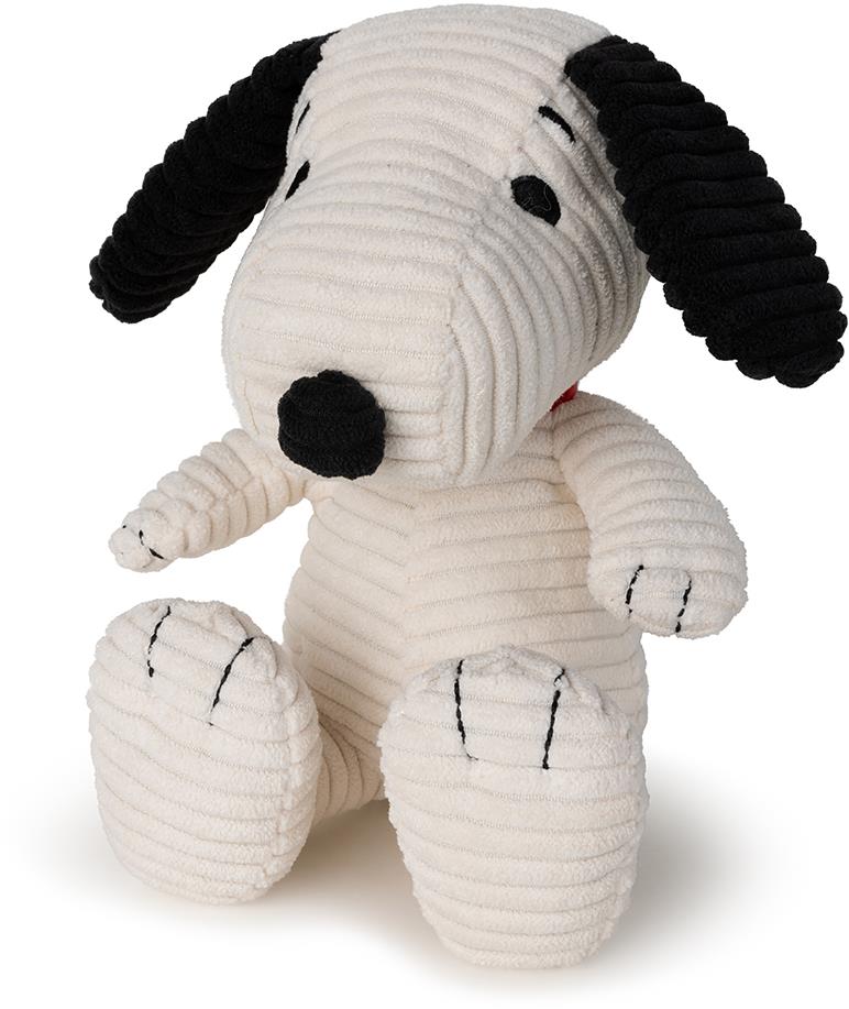 Snoopy Sitting Corduroy Cream 19 cm