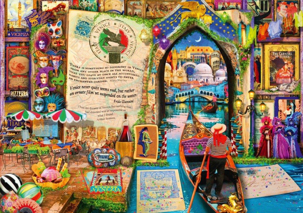 BLUEBIRD Puzzle Stavby – Život je otvorená kniha: Benátky 1000 dielikov