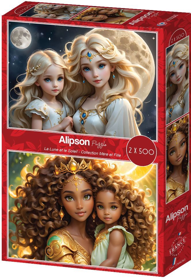 ALIPSON Puzzle Mere et Fille: La Lune et le Soleil 2 × 500 dílků