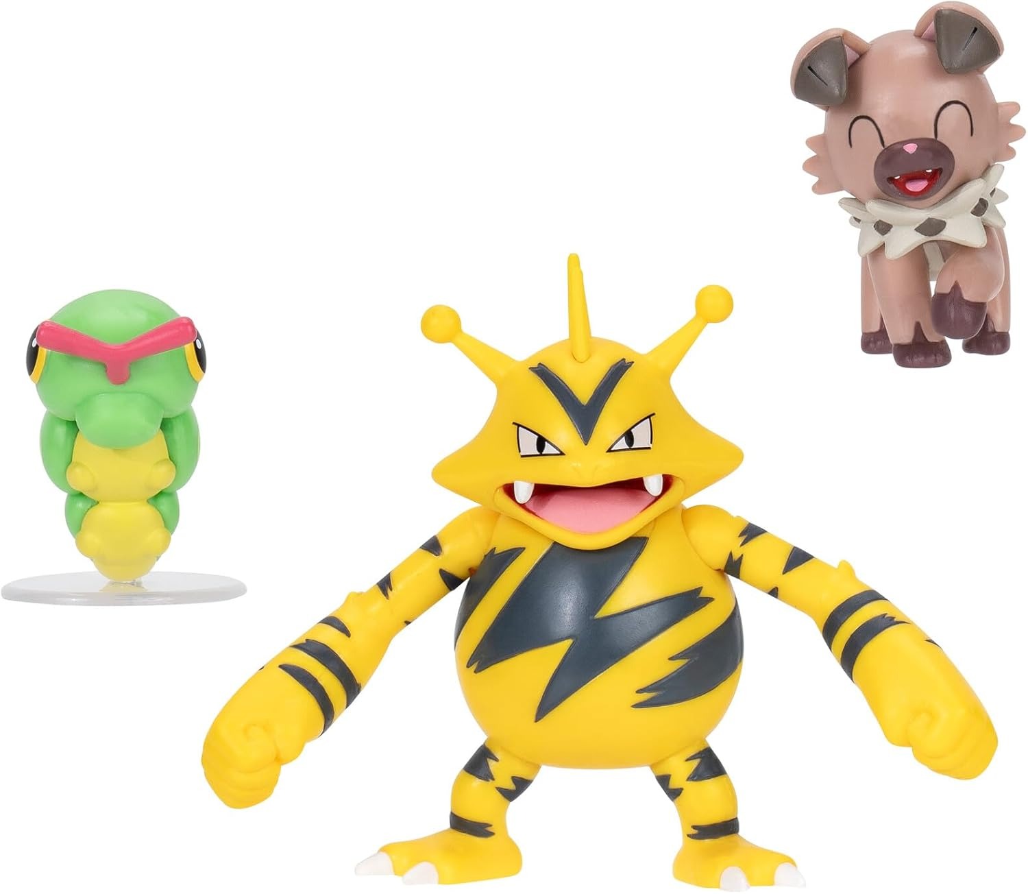 Pokémon figúrky – Caterpie, Rockruff, Electabuzz