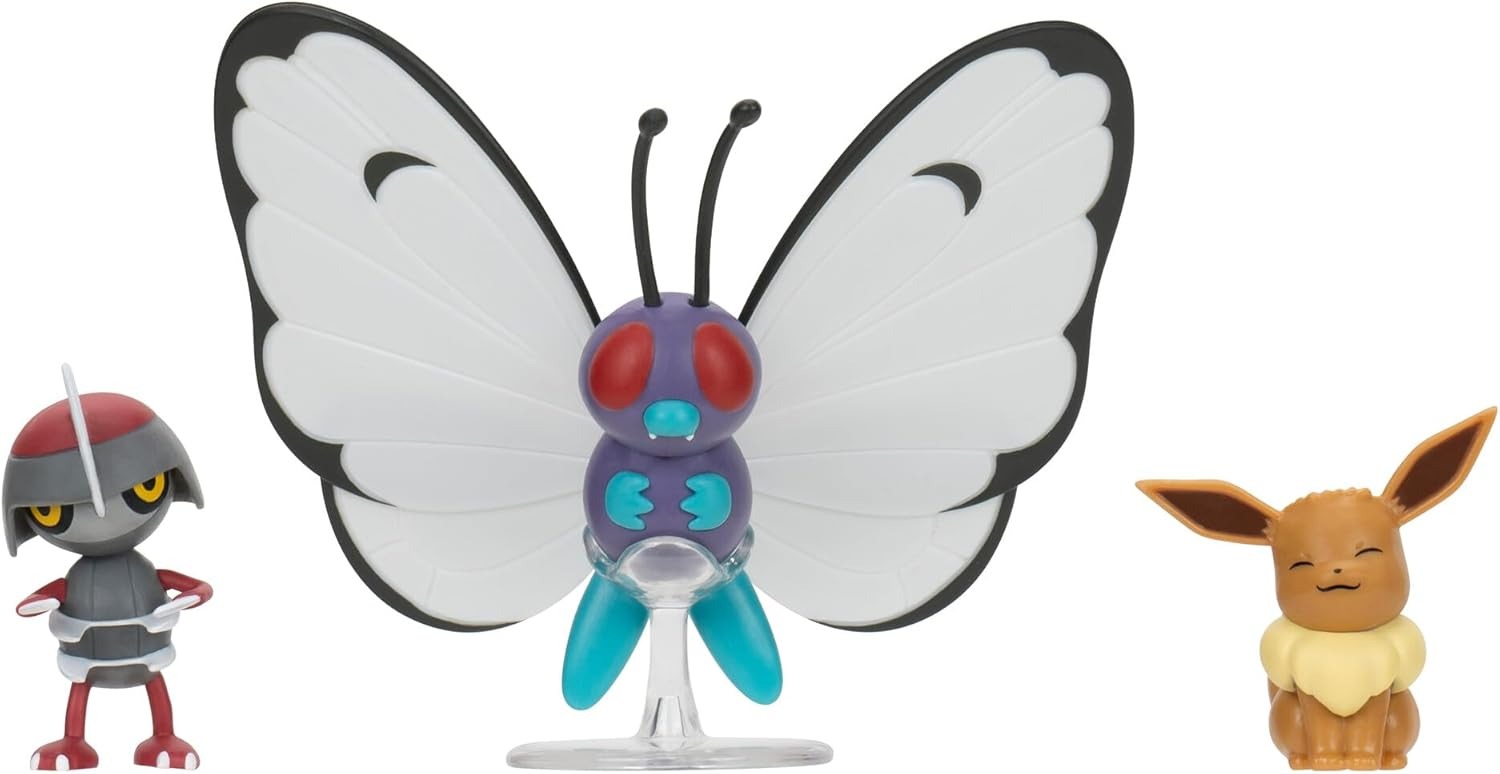 Pokémon figúrky – Eevee, Pawniard, Butterfree