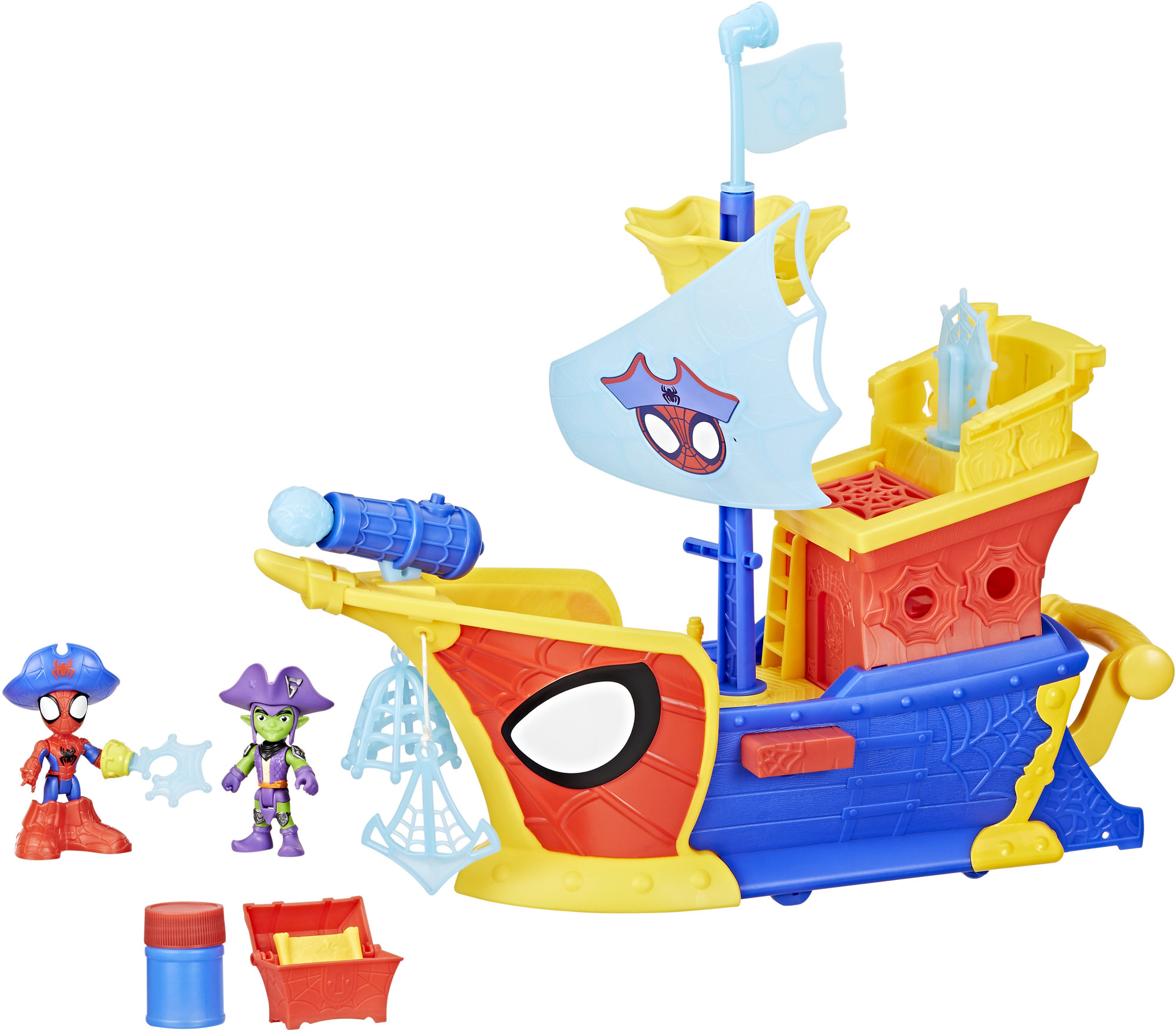HASBRO - Spider-Man Spidey a jeho úžasní priatelia – Pirátska loď s bublifukom
