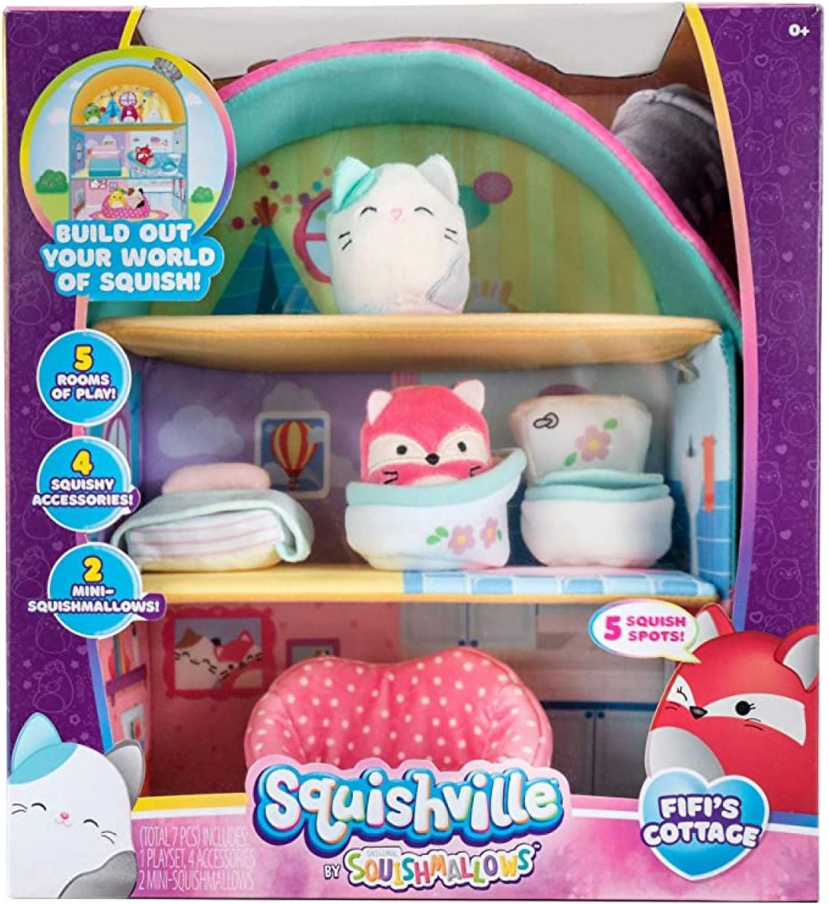 Squishville veľká mäkká herná sada – Fifiina chalúpka