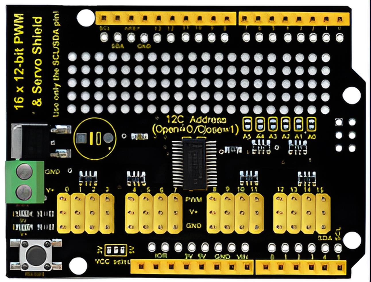 Keyestudio Arduino 16-kanálové servo Motor Drive Shield pre Arduino