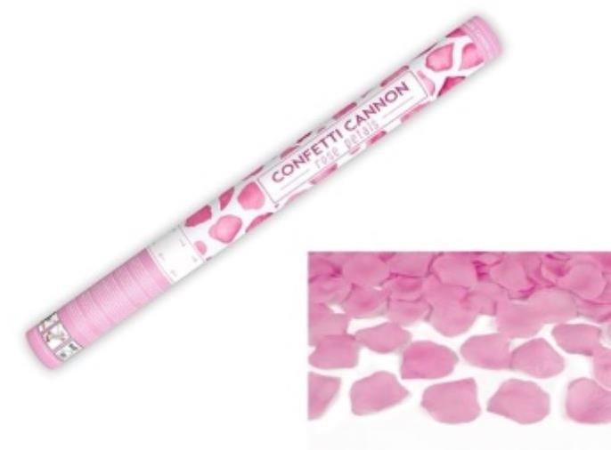 Párty konfety 60 cm – ružové okvetné lístky – svadba/valentín