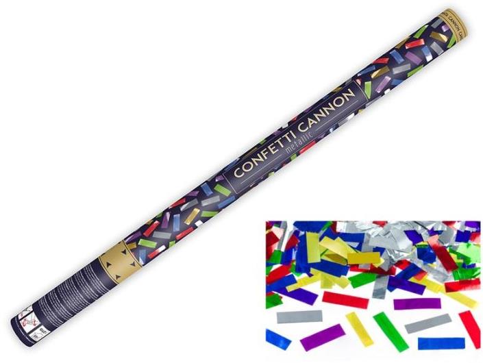 Párty konfety cannon 80 cm metal mix