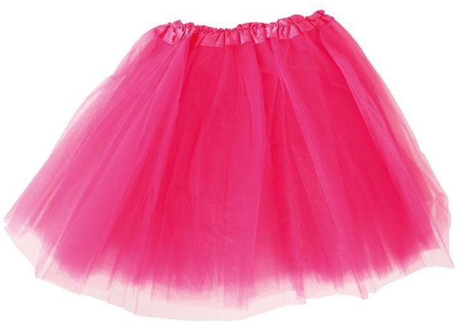 GUIRCA Retro dámska tutu sukňa, neón ružová, 40 cm – 80. roky – disko