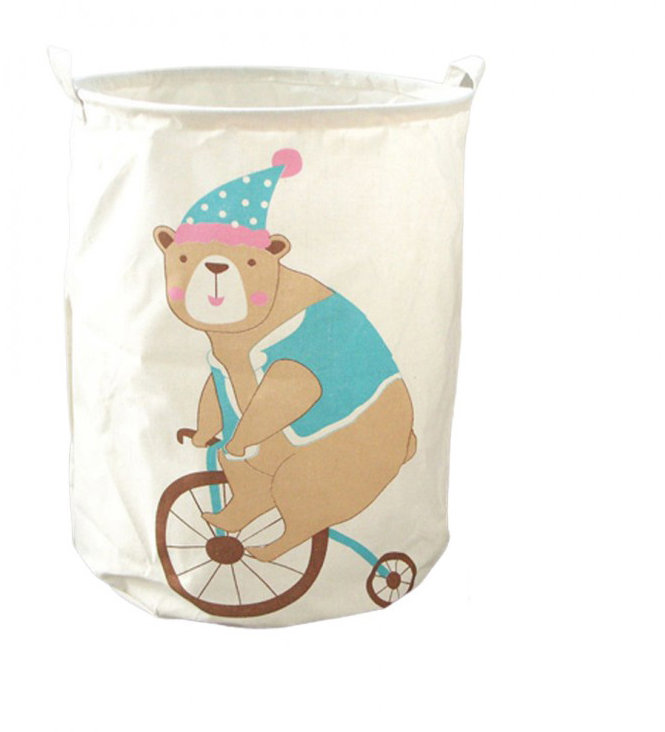 Livefy Kôš na hračky Teddy 35 × 45 cm, biely
