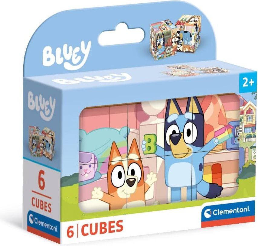 Clementoni Obrázkové kostky 6 kostek Bluey
