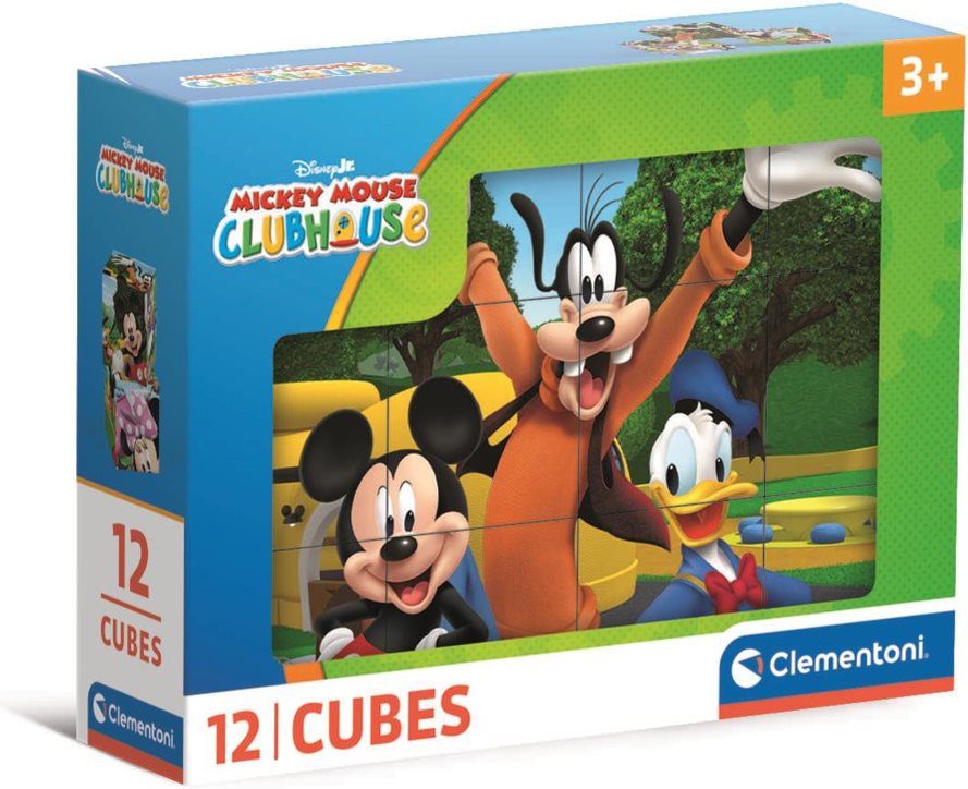 Clementoni Obrázkové kostky 12 kostek Mickey Mouse