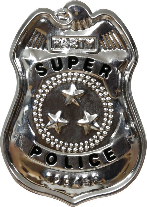 GUIRCA Policajný odznak, strieborný 7 cm
