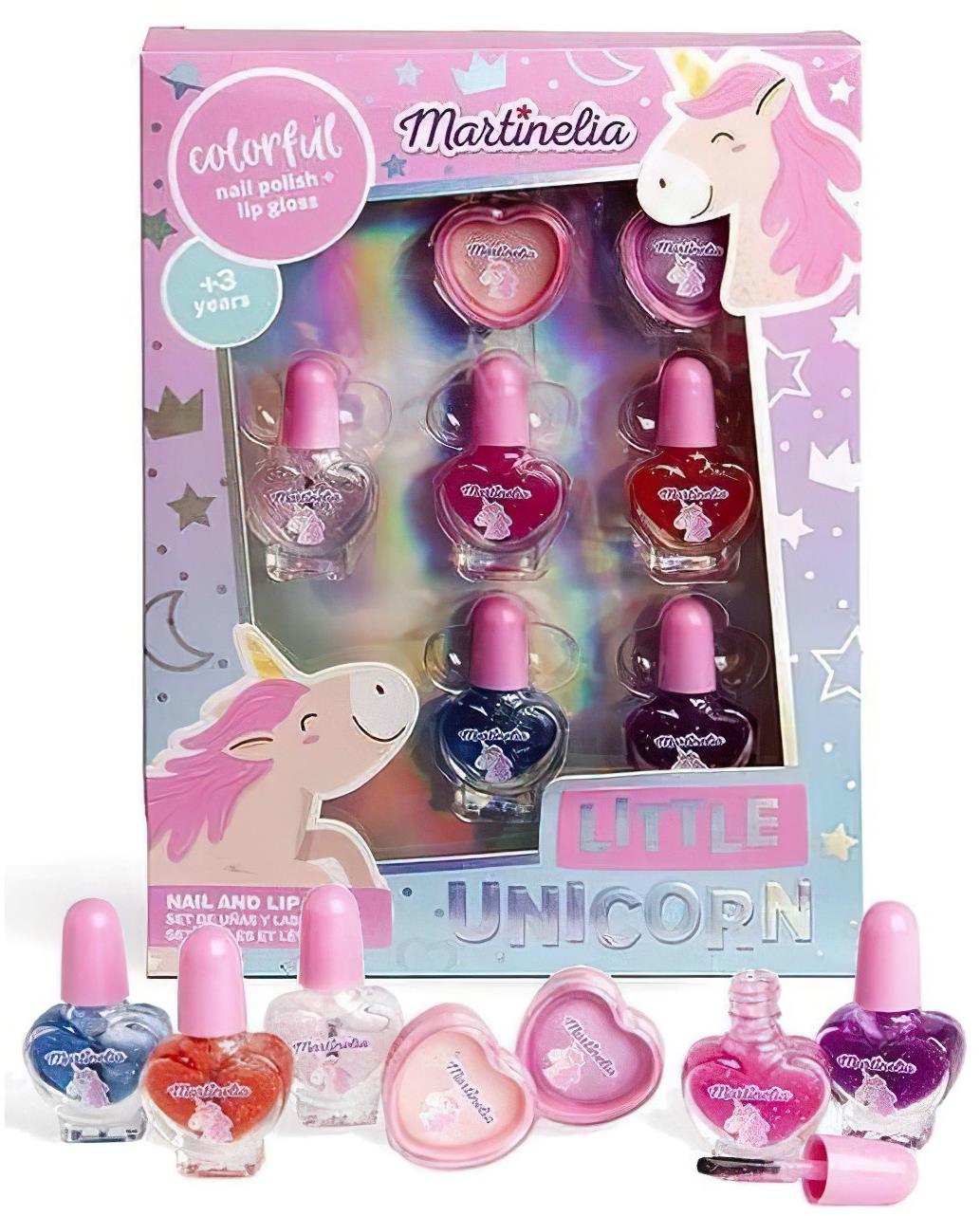 Martinelia Detská kozmetická sada Laky a balzamy na pery Unicorn