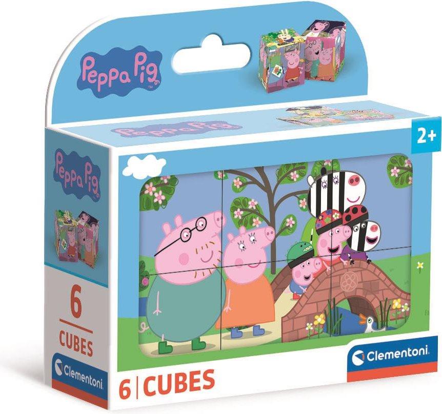 CLEMENTONI Obrázkové kocky Prasiatko Peppa, 6 kociek