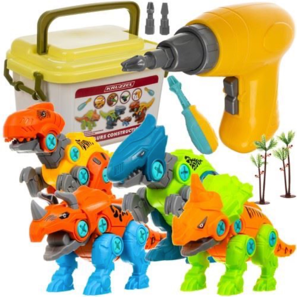 Kruzzel 24723 Skrutkovacie dinosaury s vŕtačkou