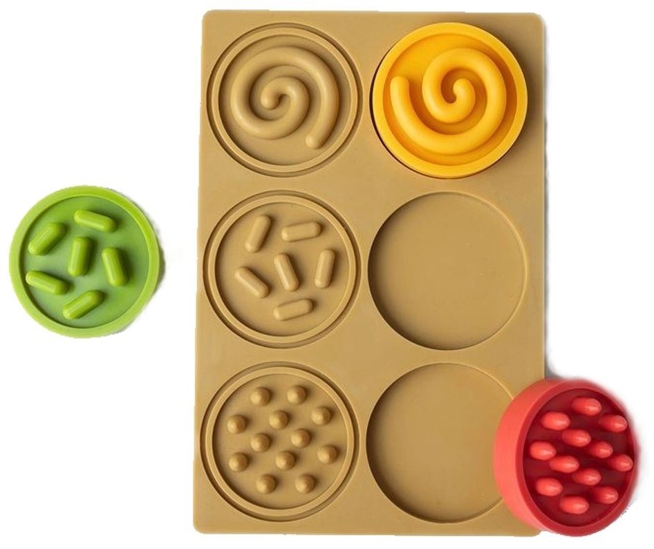 Mom´s care Puzzle senzorické kolieska, pastelové