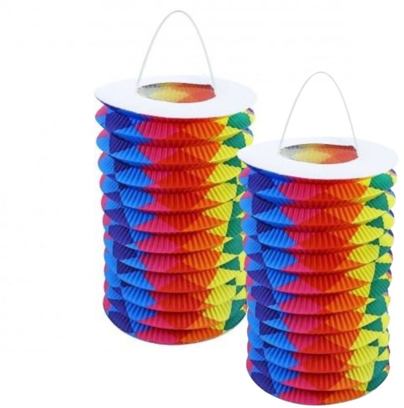 RAPPA Lampión hawaii – dúhový/rainbow 15 cm, 2 ks