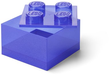 LEGO úložný box s vekom, trblietavo fialový