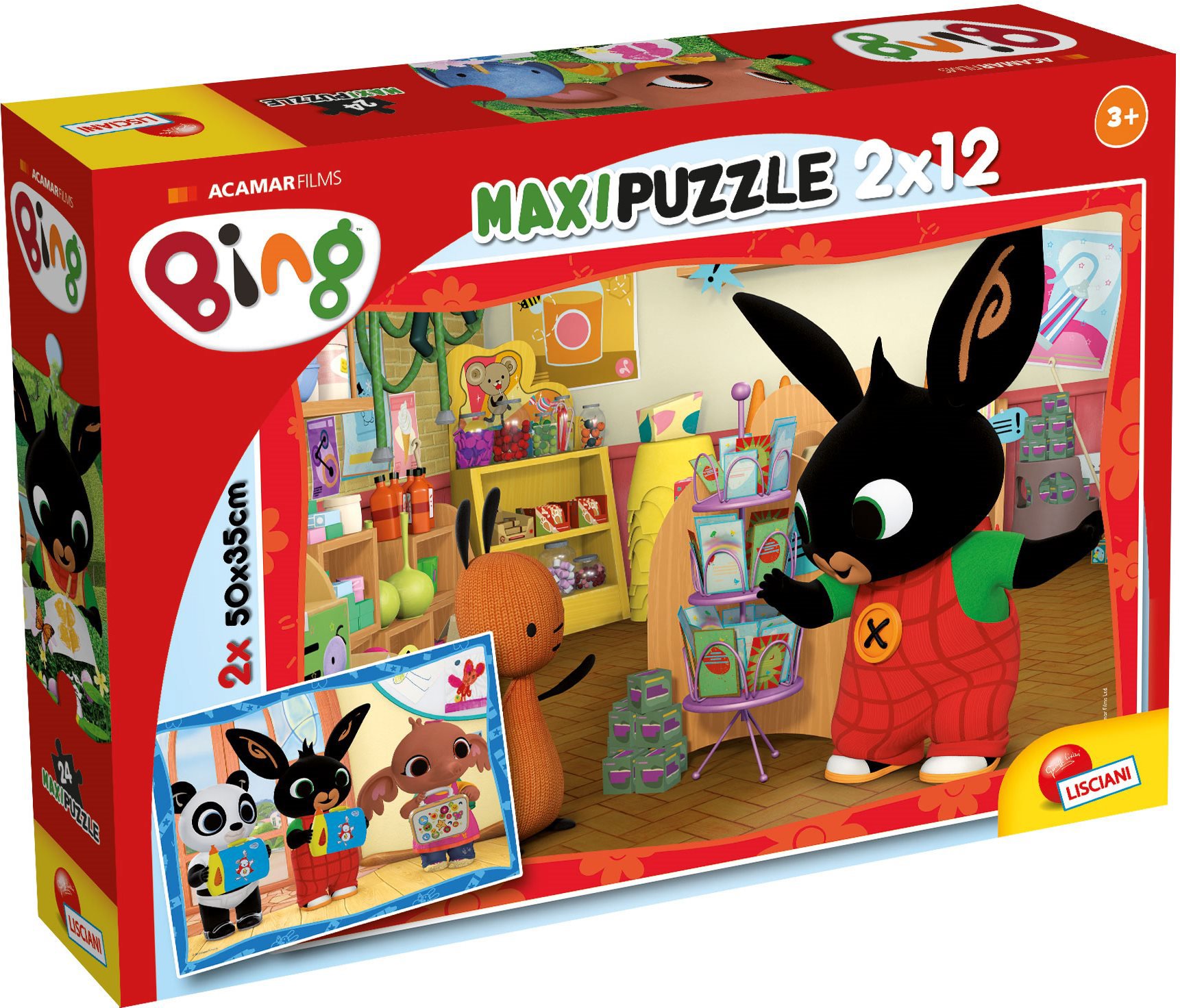 Lisciani Puzzle MAXI 2 × 12 dielikov Bing: V škôlke