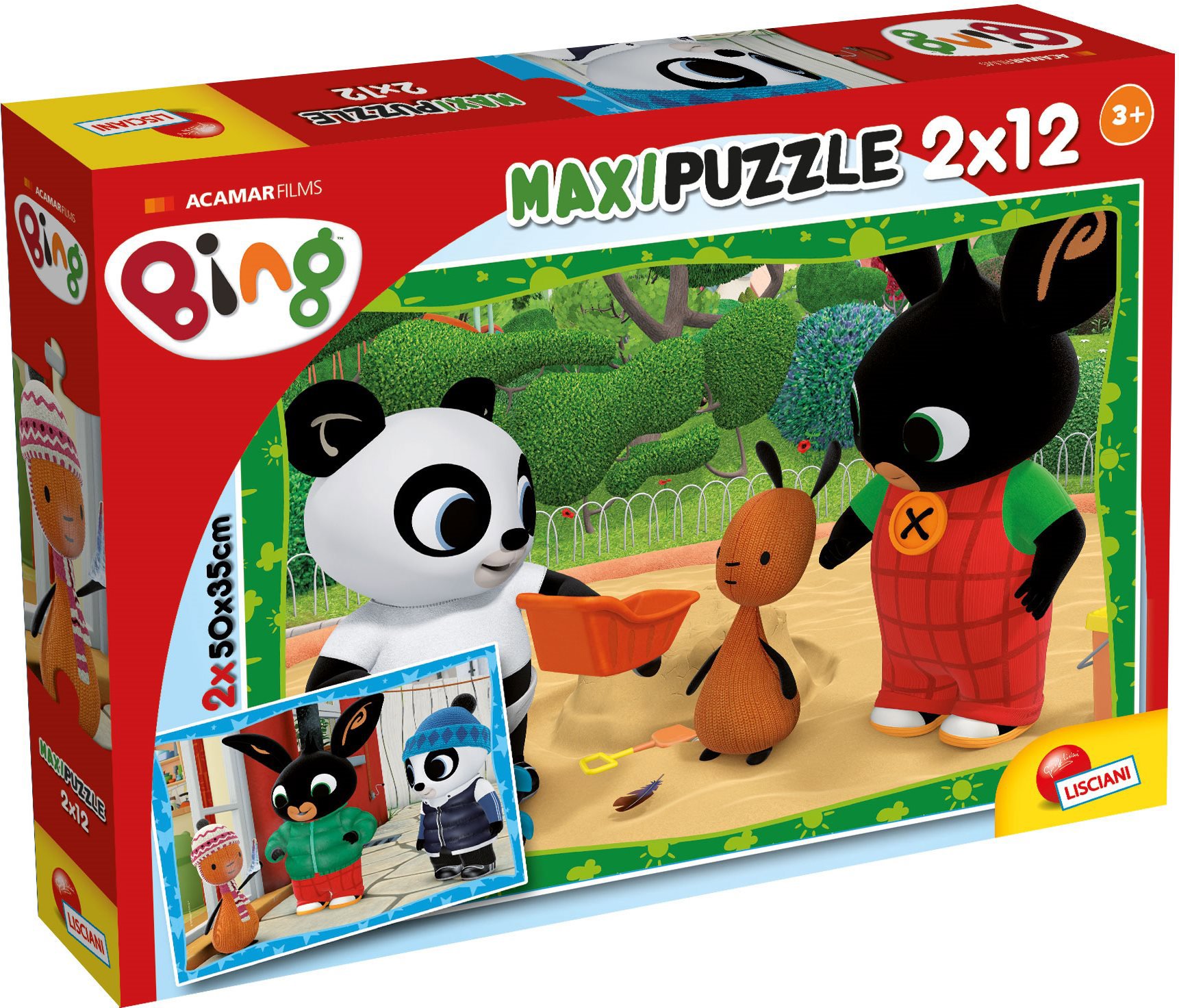 Lisciani Puzzle MAXI 2 × 12 dílků Bing a kamarádi