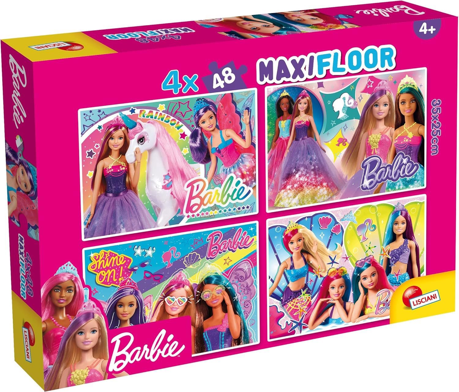 Lisciani Puzzle MAXI 4 × 48 dielikov Barbie 4 v 1
